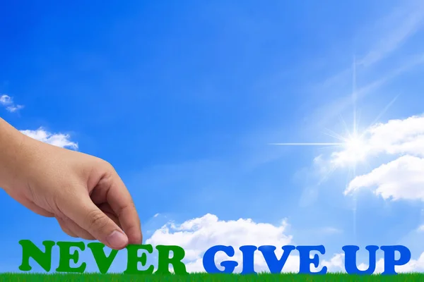 Never Give Up Concept — Stock Photo, Image