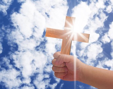 Kutsal ahşap Christian haç