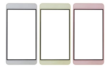 Beyaz arka plan üzerinde cep telefonu izole