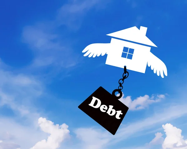 Concepto de deuda, préstamo hipotecario — Foto de Stock