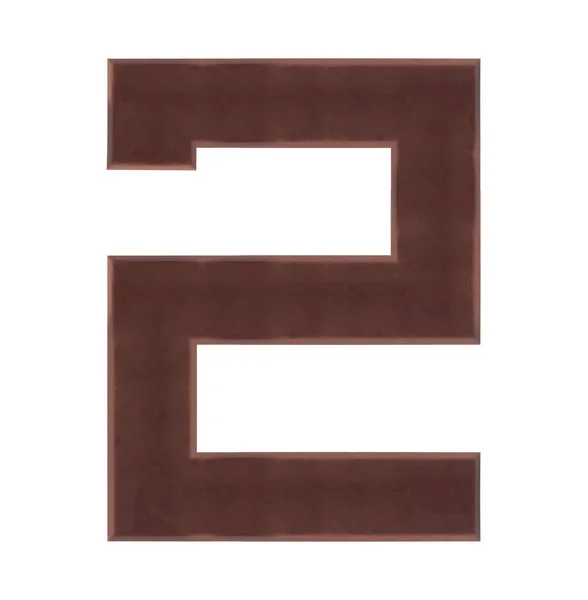 Isolate Chocolate Number on White Background — Stock Photo, Image