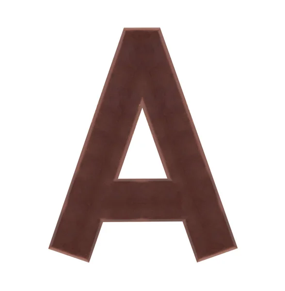 Izolovat čokoládové abeceda — Stock fotografie