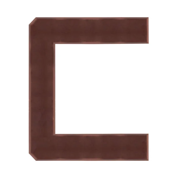 Alphabet Isolat Chocolat — Photo