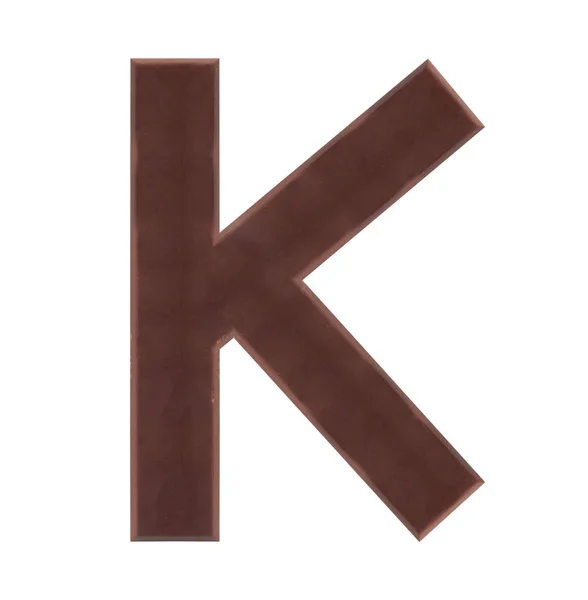 Schokoladenbuchstaben isolieren — Stockfoto