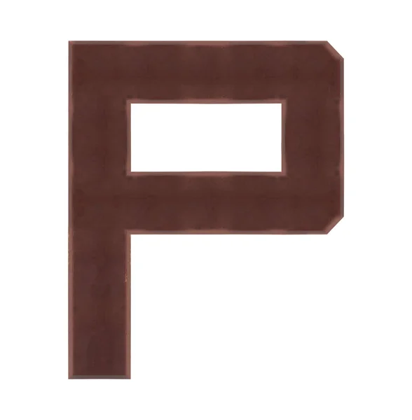 Isoleren van chocolade alfabet — Stockfoto