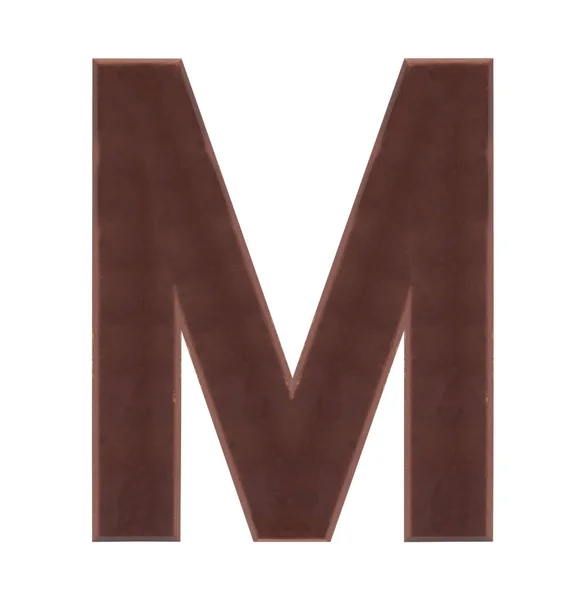 Alphabet Isolat Chocolat — Photo