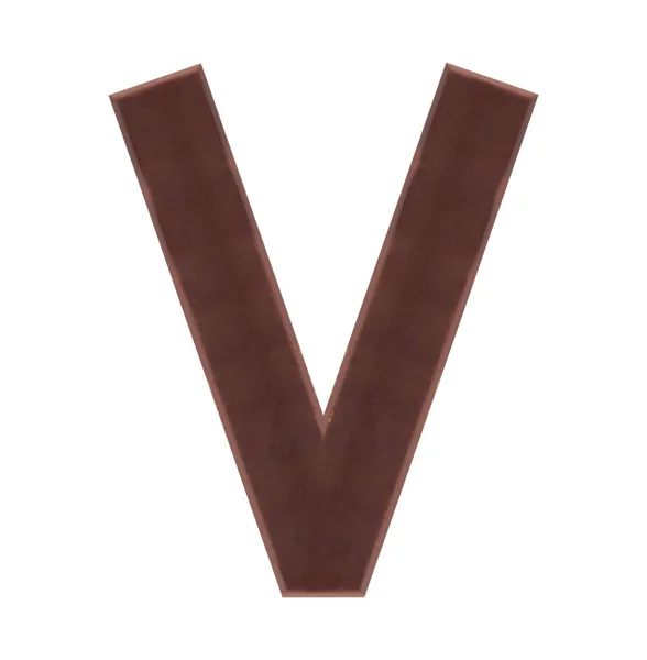 Çikolata alfabe izole — Stok fotoğraf