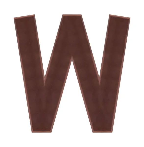 Schokoladenbuchstaben isolieren — Stockfoto