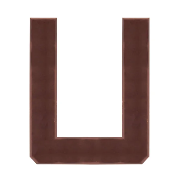Alphabet Isolat Chocolat — Photo