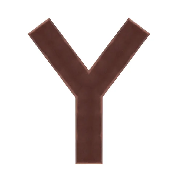 Изолировать шоколадный алфавит — стоковое фото