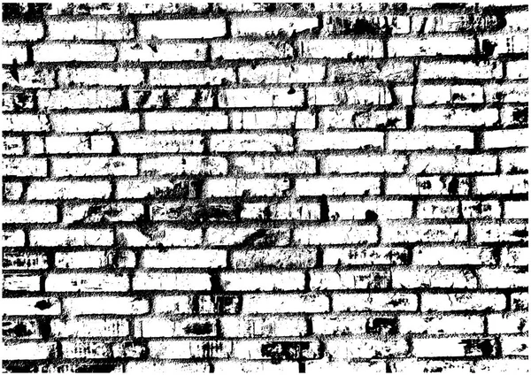 Black and white bricks wall — Stock Vector