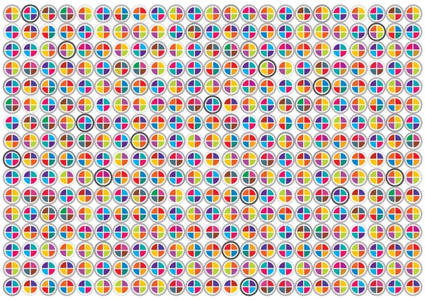Color Abstracto Vector Fondo Brillante Triángulo Círculos Siluetas Aisladas Sobre — Archivo Imágenes Vectoriales