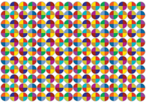 Couleur Abstrait Fond Rétro Cercles Colorés Lumineux Isolés Sur Fond — Image vectorielle