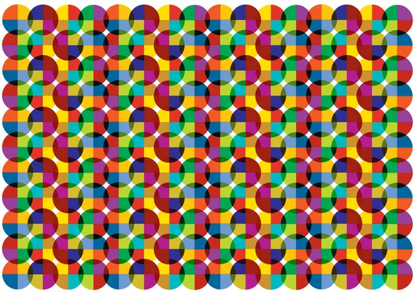Abstrait Vecteur Cercles Lumineux Fond Modèle Rétro Coloré — Image vectorielle