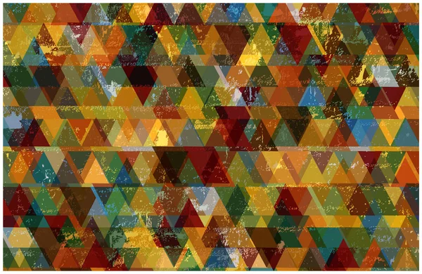 Fond Rétro Vectoriel Abstrait Avec Triangles Bruts Multicolores Transparents — Image vectorielle