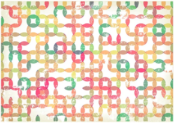 Fond Rétro Vectoriel Abstrait Aux Formes Symétriques Colorées — Image vectorielle