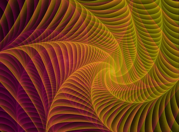 Абстрактный Фрактальный Фон Текущая Фрактальная Спираль Симметричными Линиями — стоковое фото