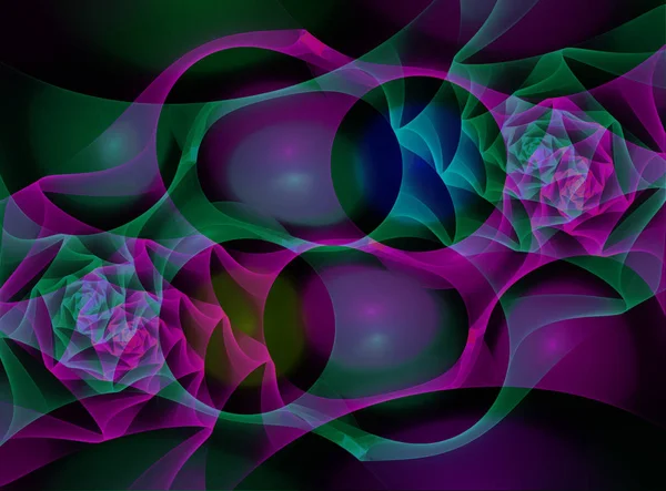 Flowing Abstract Fractal Background — Stock Photo, Image