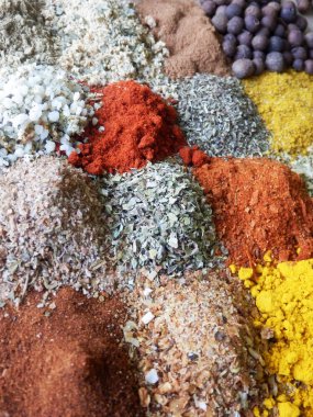 Makro otlar ve baharatlar koleksiyonu fotoğraf