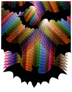 parlak vektör yarasa siluetleri