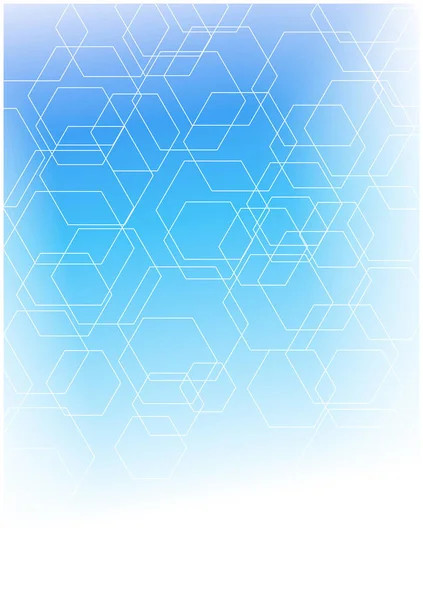 Soft vector background with hexagons silhouettes — Stock Vector