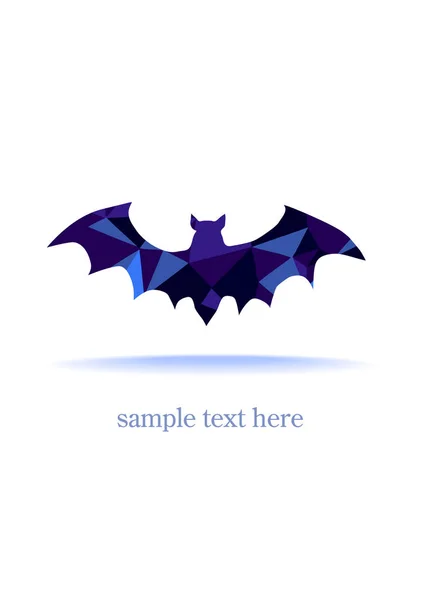 Silhouette Chauve Souris Triangles Vectoriels Lumineux Chauve Souris Vectorielle Triangles — Image vectorielle