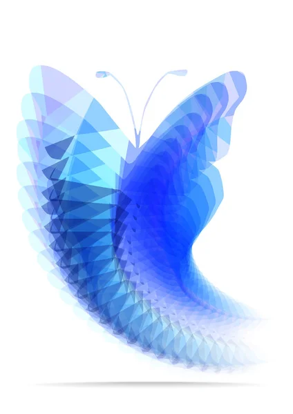 추상적인 벡터 블루 나비 그림 — 스톡 벡터