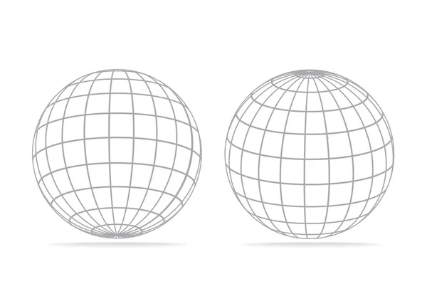 Simple vector flat design earth models — Stock Vector