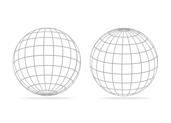 simple vector flat design earth models