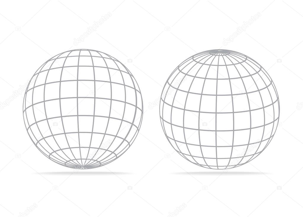 simple vector flat design earth models