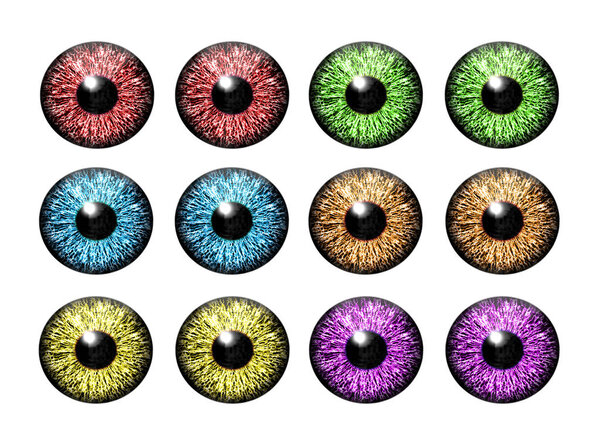 set of funny cartoon eyeballs