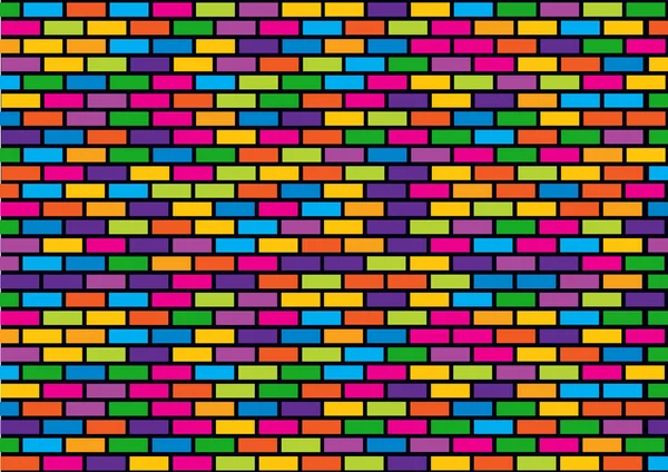 Abstract trendy background with vector bricks on black — Stock Vector