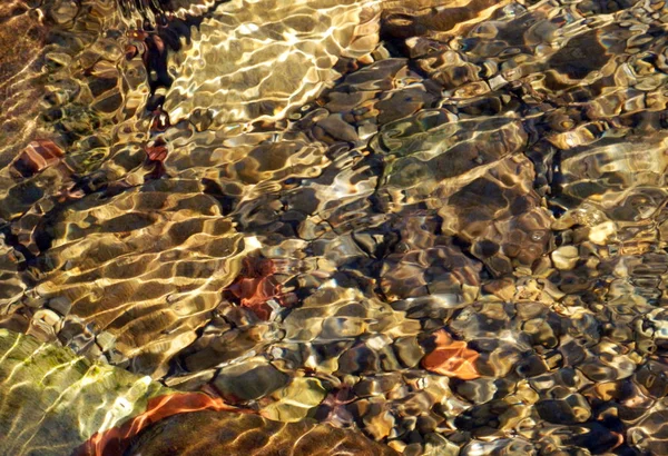 Макрофотография текстуры воды и камней — стоковое фото