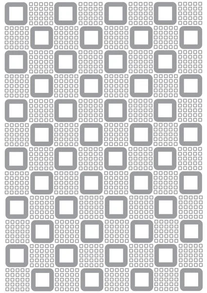 Простой Абстрактный Векторный Фон Серыми Симметричными Квадратами Мозаика Изолированы Белом — стоковый вектор