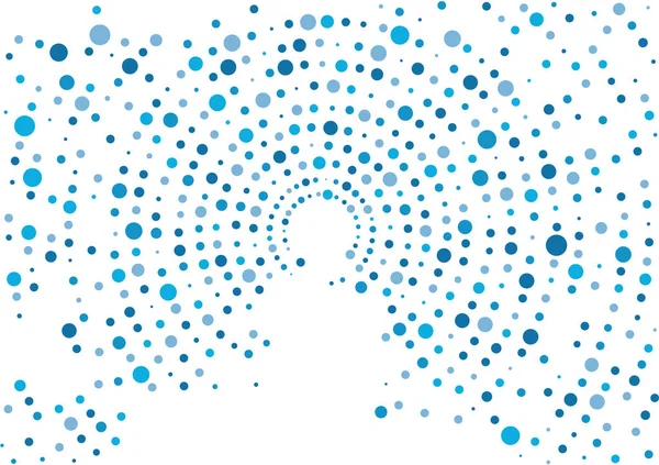 Polka dots abstract vector blauwe achtergrond, Kleur halftoon concept — Stockvector