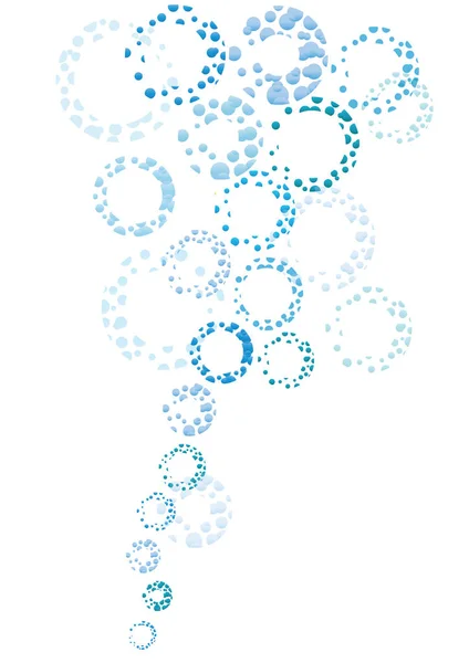 Яскраво-сині векторні бульбашки ізольовані на білому тлі . — стоковий вектор