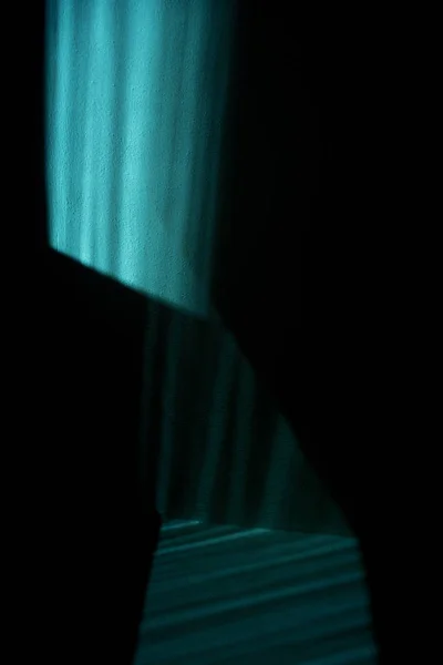 Abstract Atistic Lange Blootstelling Fotografie Van Schaduwen Muur Door Nacht — Stockfoto