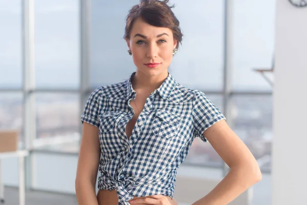 Confident positive young woman — Stock Photo, Image