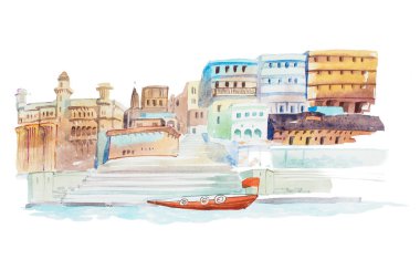 Evleri sahil şeridi Nehri üzerinde 