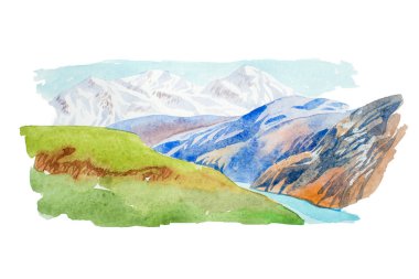 Doğal yaz peyzaj dağlar 