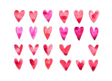 Kırmızı kalpler sanat boya seviyorum.