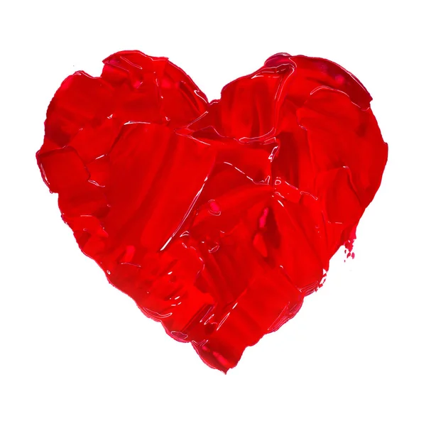 Suluboya kalp elle çizilmiş — Stok fotoğraf