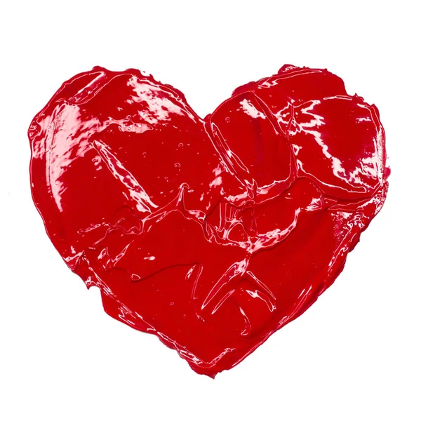 Acrylic heart hand drawn — Stock Photo, Image