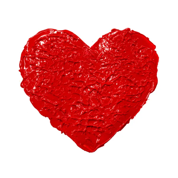 Acrylic heart hand drawn — Stock Photo, Image