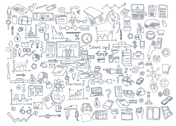 Iconos de financiación empresarial — Vector de stock