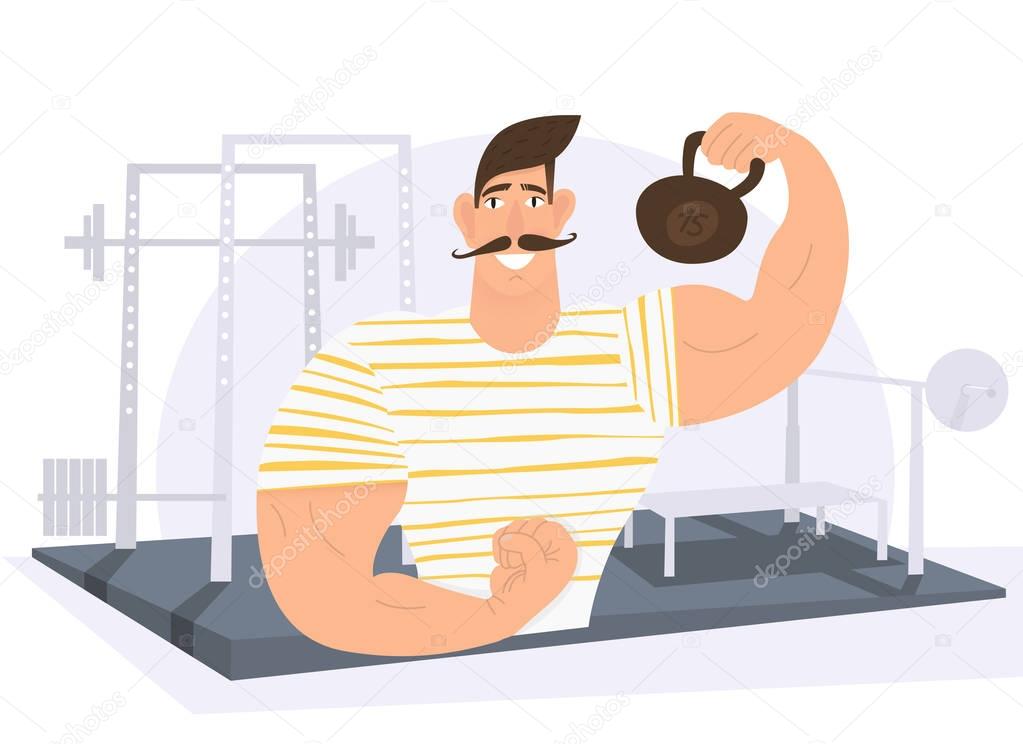 Strongman weight lifter 