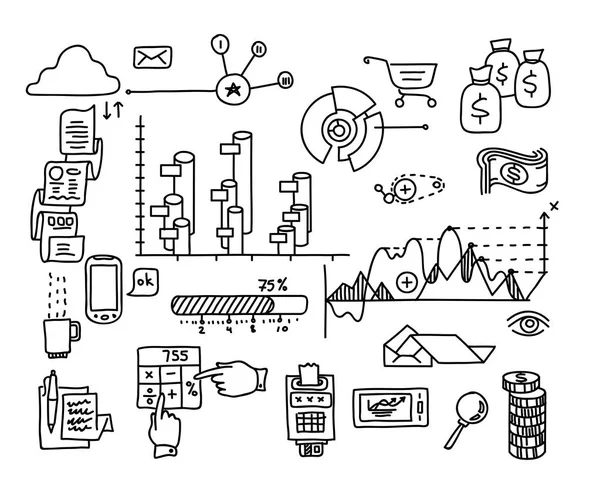 Analytique commerciale et financière — Image vectorielle