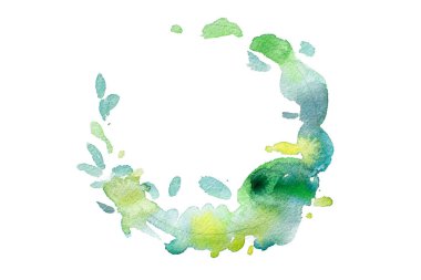 suluboya taze çiçek çelenk çizim