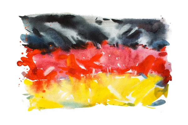 Watercolor flag of Germany — Stock Photo, Image