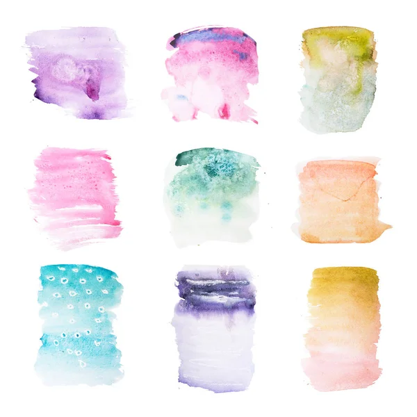 Colorful retro vintage abstract watercolour aquarelle art hand paint on white background — Stock Photo, Image